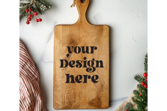 Christmas Cutting Board Mockup 2 - Product Mockups for Graphics