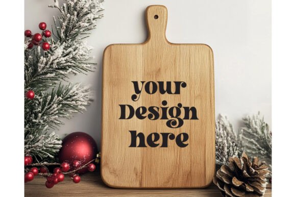 Christmas Cutting Board Mockup 23 for Product Mockups and Graphics
