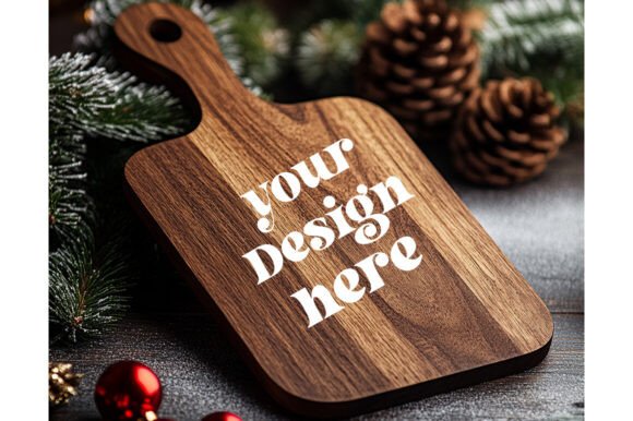 Christmas Cutting Board Mockup 34 for Product Mockups and Graphics