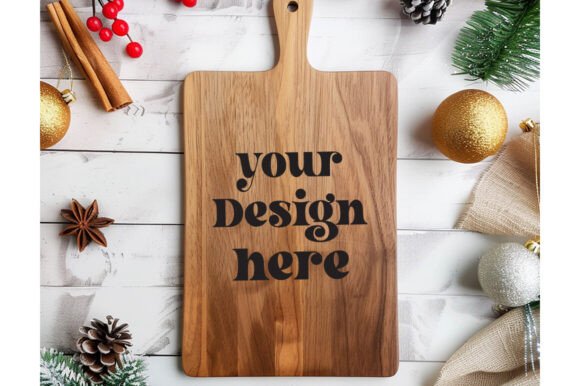 Christmas Cutting Board Mockup 5 for Product Mockups and Graphics