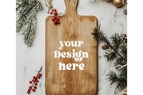 Christmas Cutting Board Mockup 50: A Versatile Graphic Asset for Product Mockups