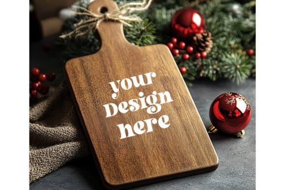 Christmas Cutting Board Mockup 52 for Product Mockups and Graphics