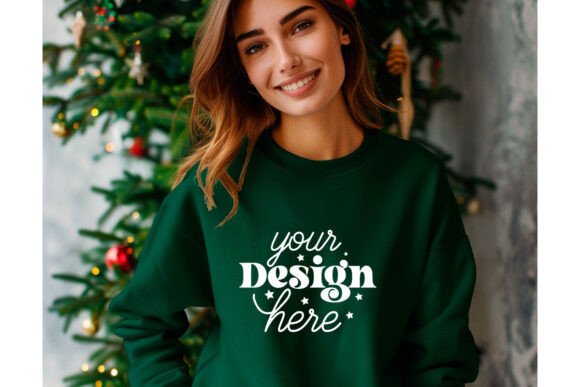 Christmas Forest Green Shirt Mockup 78 for Graphics and Product Mockups