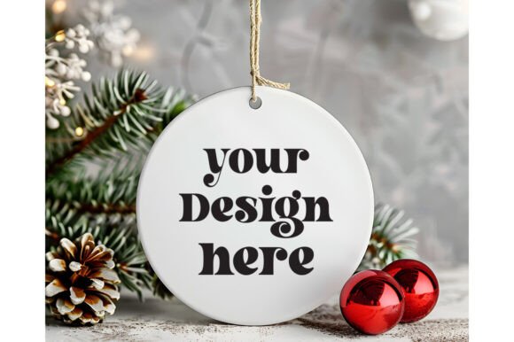 Christmas Ornament Round Sing Mockup 34 Review