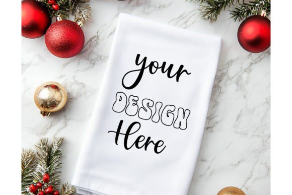 Christmas Towel Mockup 10 for Product Mockups and Graphics