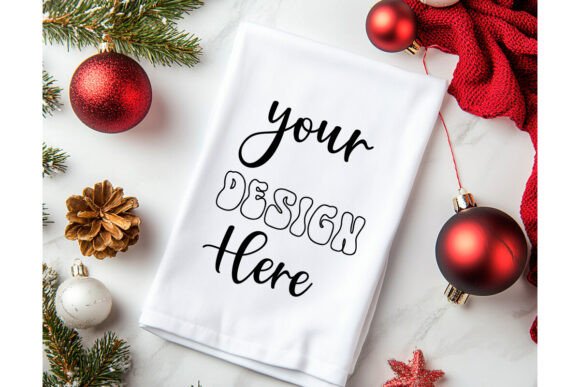 Christmas Towel Mockup 22: A Festive Graphic Asset for Product Mockups