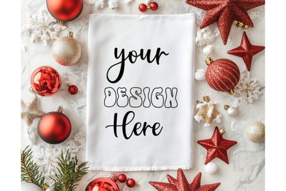 Christmas Towel Mockup 32 for Product Mockups and Graphics