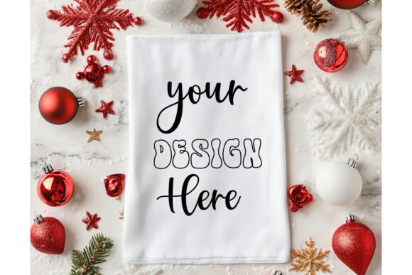 Christmas Towel Mockup 35 for Product Mockups and Graphics