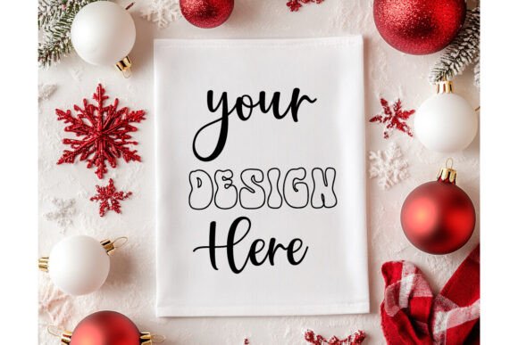 Christmas Towel Mockup 40: A Versatile Graphic Design Asset for Product Mockups