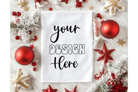 Christmas Towel Mockup 43 - A Festive Graphic Design Asset for Product Mockups
