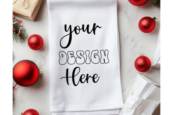 Christmas Towel Mockup 46 for Product Mockups and Graphics