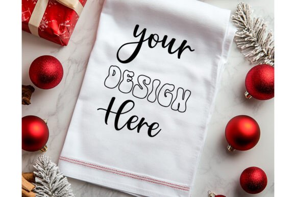 Christmas Towel Mockup 51: A Graphic Design Asset for Product Mockups