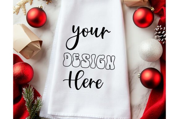 Christmas Towel Mockup 56: A Graphic Design Asset for Product Mockups