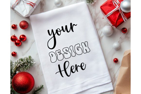 Christmas Towel Mockup 67 - A Festive Graphic Design Asset