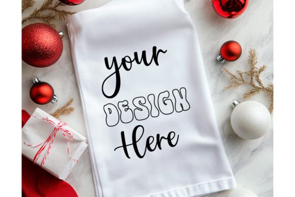Christmas Towel Mockup 70 for Product Mockups and Graphics