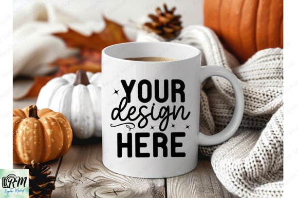 Fall Mug Mockup for Graphics and Mugs Amp