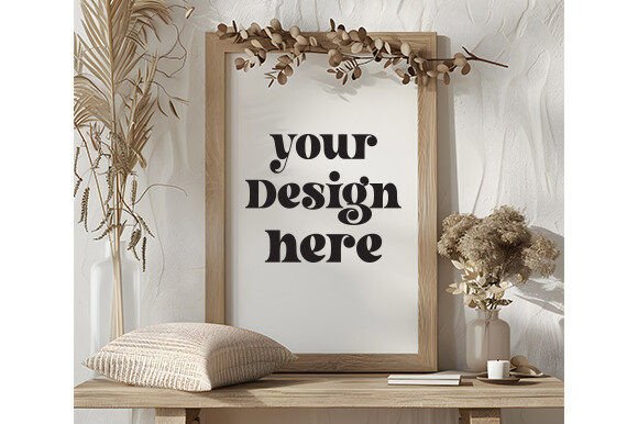 Frame Mockup, Wall Art Mockup 70 for Graphics and Frames Amp