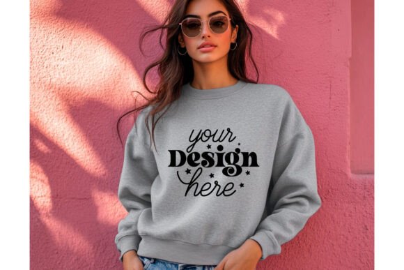 Gildan 18000 Ash Mockup 13 for Product Mockups and Graphics