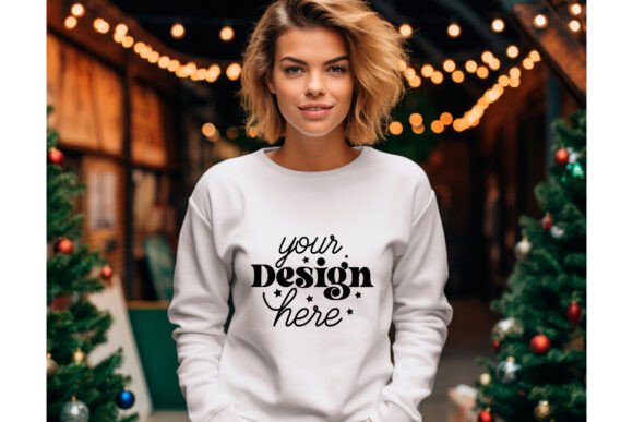 Gildan 18000 Christmas Mockup 112 for Product Mockups and Graphics