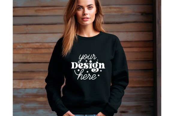 Gildan 18000 Women Mockup 13 - A Graphic Design Asset for Product Mockups
