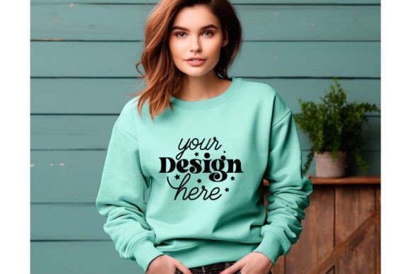 Gildan 18000 Women Mockup 86 - A Modern Graphic Asset for Product Mockups