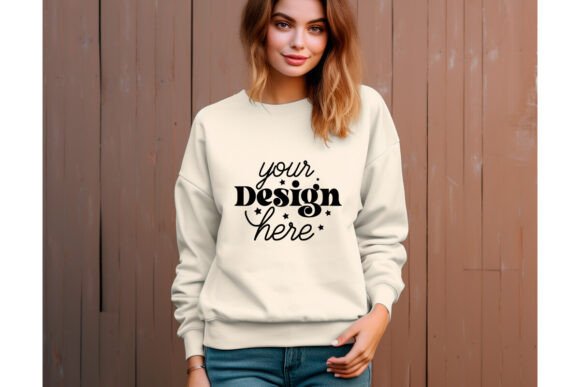 Gildan 18000 Women Mockup 99 for Product Mockups and Graphics
