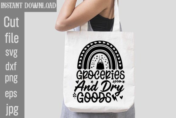 Groceries and Dry Goods SVG Cut File for Crafts and Graphics