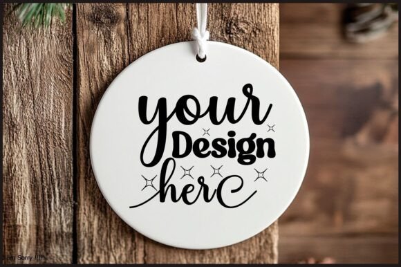 Round Christmas Ornament Mockup 128 - A Product Mockup for Graphics