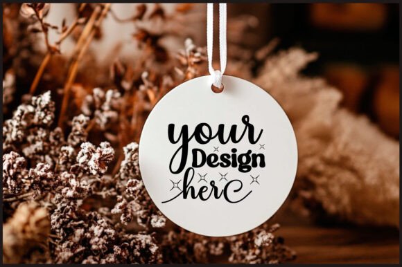 Round Christmas Ornament Mockup 160 for Product Mockups and Graphics