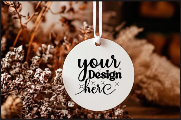 Round Christmas Ornament Mockup 161 for Product Mockups and Graphics