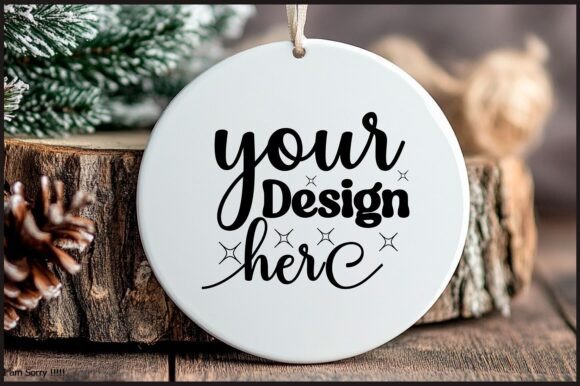 Round Christmas Ornament Mockup 50 for Graphics and Product Mockups