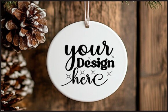 Round Christmas Ornament Mockup 65 for Graphics and Product Mockups