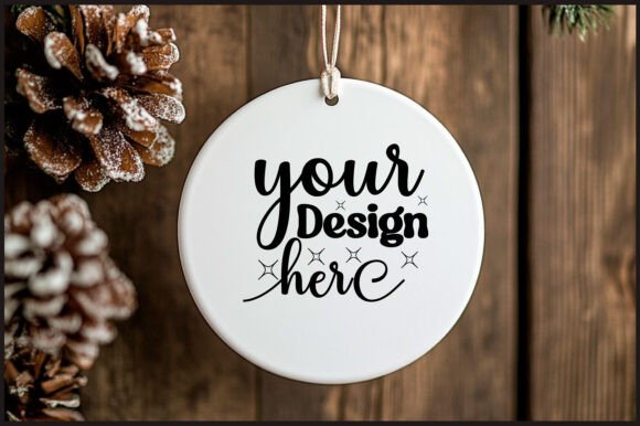 Round Christmas Ornament Mockup 70 for Graphics and Product Mockups