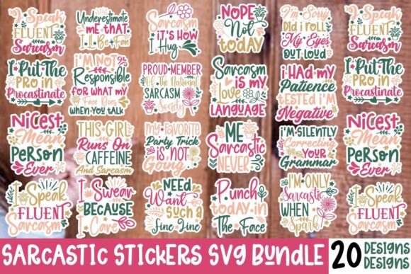 Sarcastic Quotes Sticker SVG Bundle Review