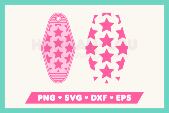 Star Motel Keychain SVG for Crafts and Graphics